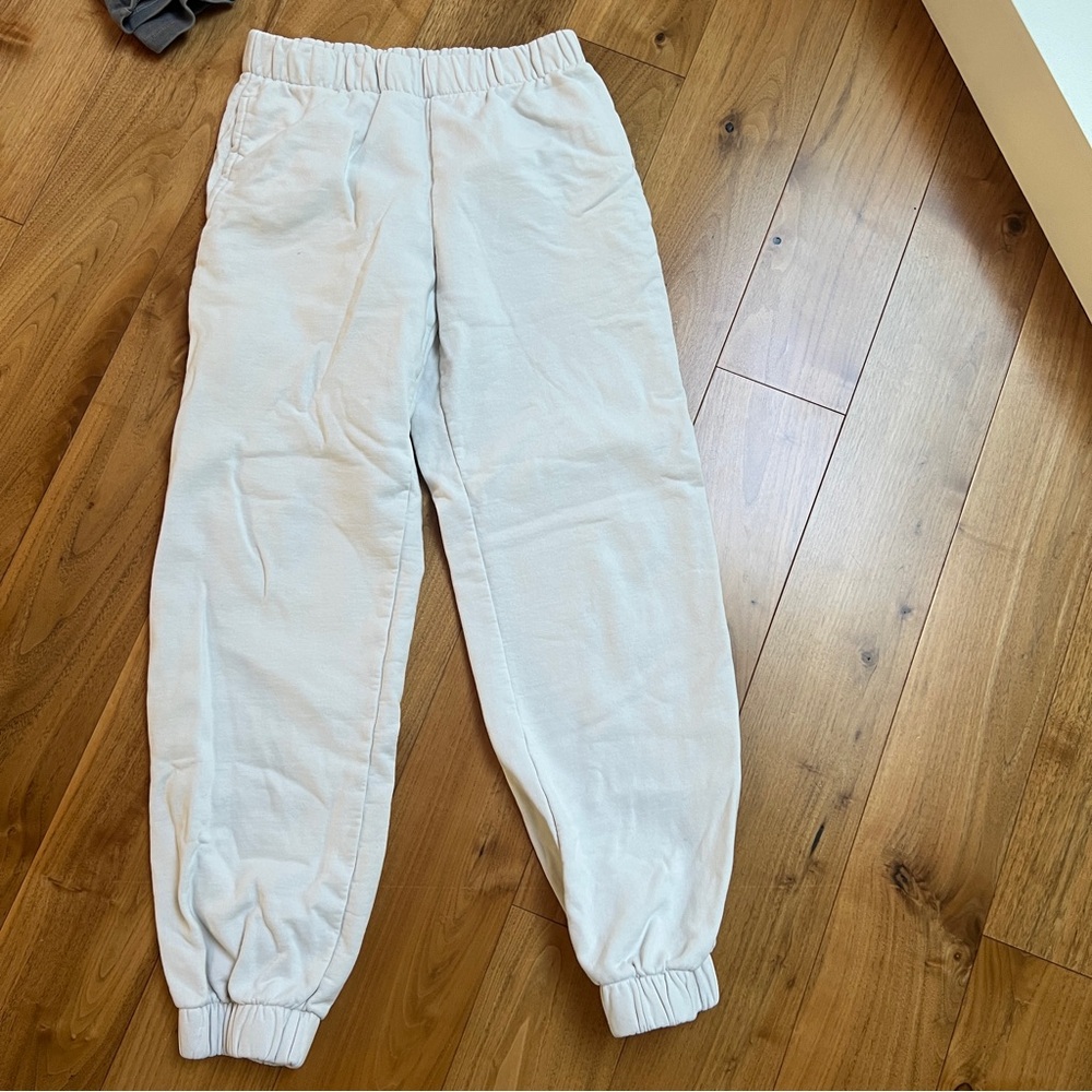 Brandy Melville White Jogger Pants